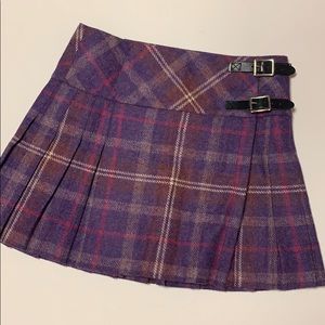 Purple Wool Plaid Skirt | NWOT | Sz 10